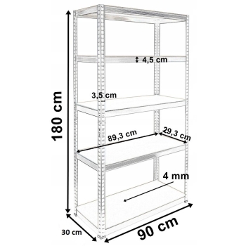 Regał Magazynowe G9030 METALOWE