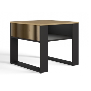 Ława Modern 2P MINI SLIM DĄB ARTISAN CZARNY