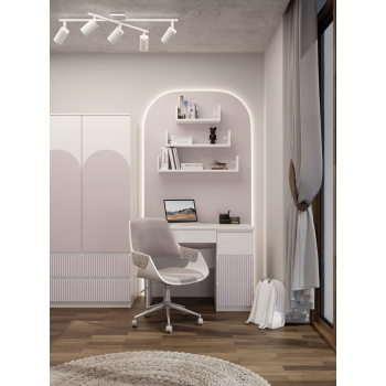 Biurko Mijas PRAWE ARTESO PINK Różowy